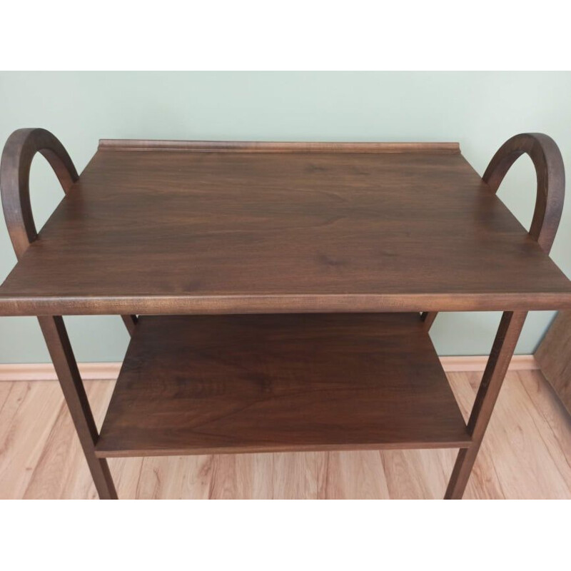 Wooden vintage side table, 1950s