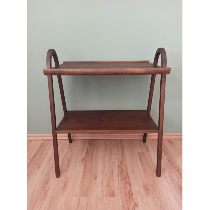 Wooden vintage side table, 1950s