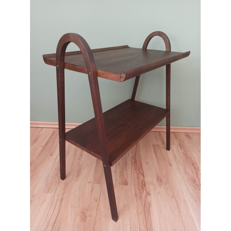 Wooden vintage side table, 1950s