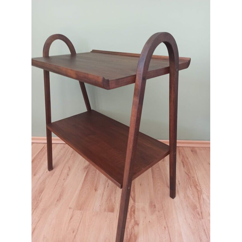 Wooden vintage side table, 1950s