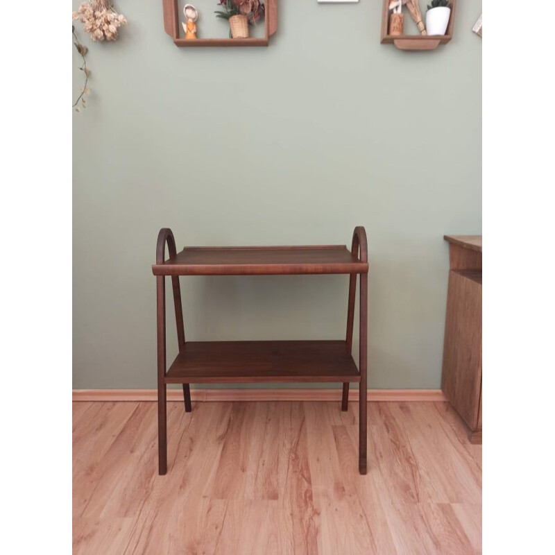 Wooden vintage side table, 1950s