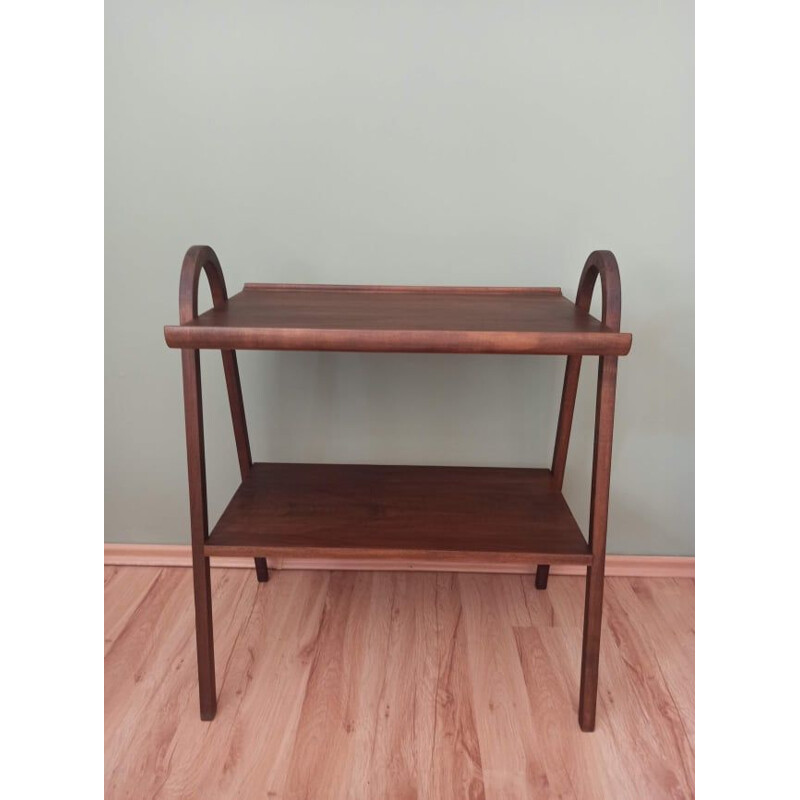 Wooden vintage side table, 1950s