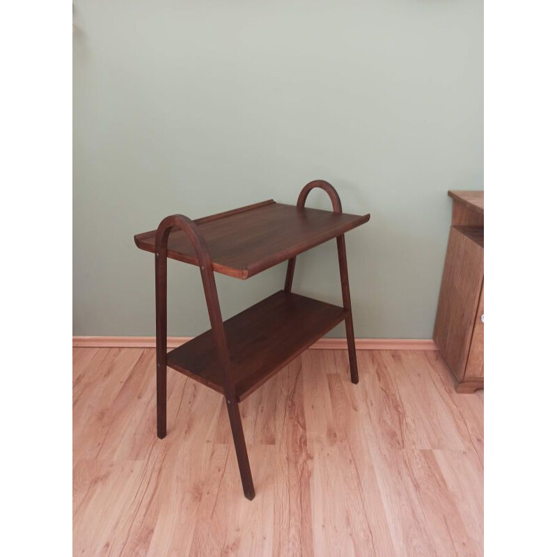 Wooden vintage side table, 1950s