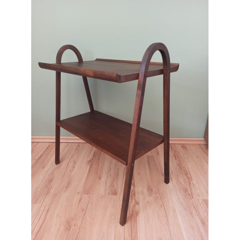 Wooden vintage side table, 1950s