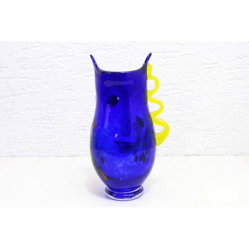 Vintage Murano glass face vase, 1970