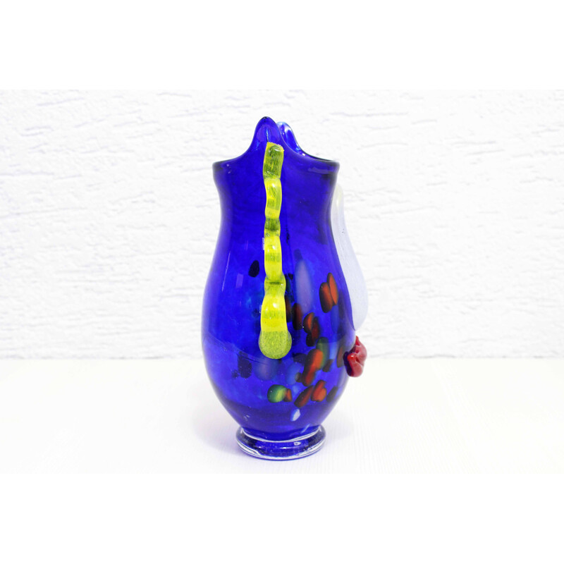 Vintage Murano glass face vase, 1970