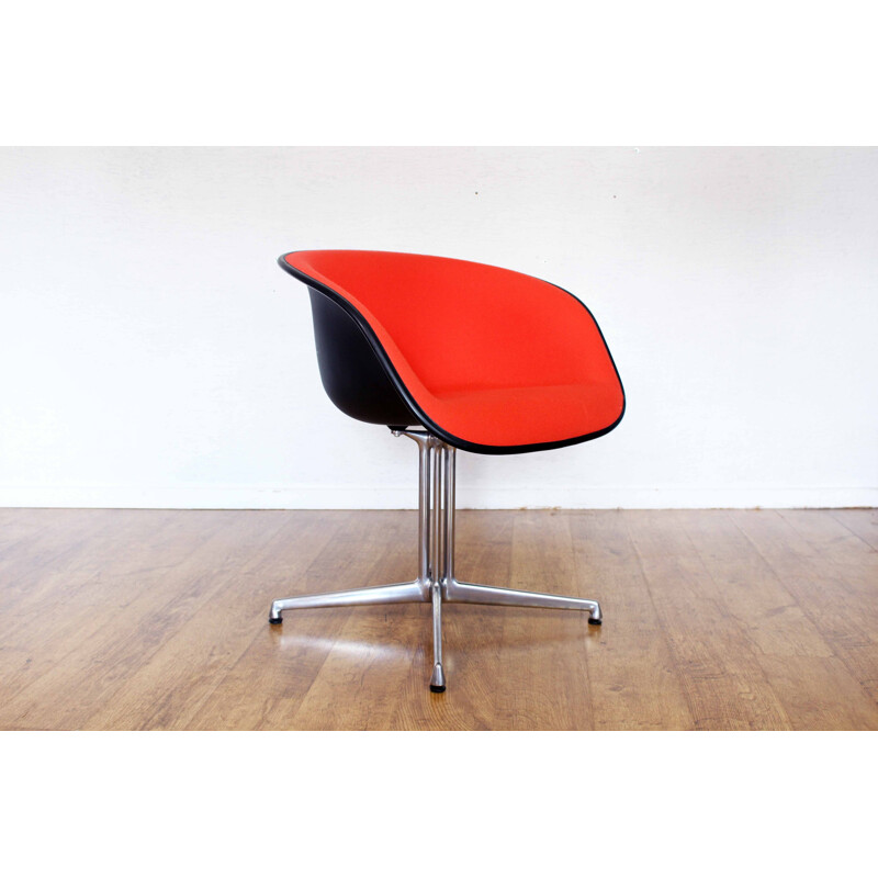 Black and orange vintage La Fonda armchair by Eames for Vitra, 2008