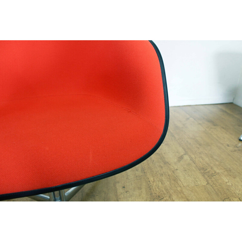 Black and orange vintage La Fonda armchair by Eames for Vitra, 2008