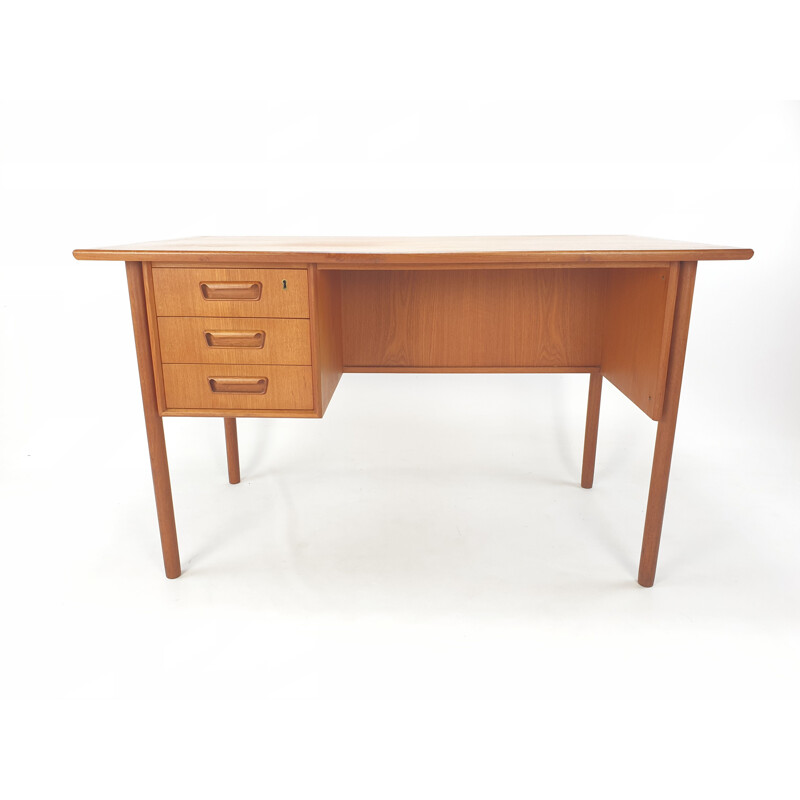 Vintage Deens teakhouten bureau van Gunnar Nielsen Tibergaard, 1960