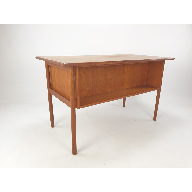 Vintage Deens teakhouten bureau van Gunnar Nielsen Tibergaard, 1960