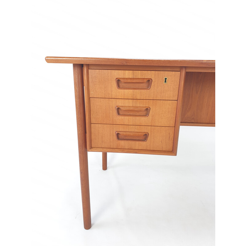 Danish vintage teak desk by Gunnar Nielsen Tibergaard, 1960s