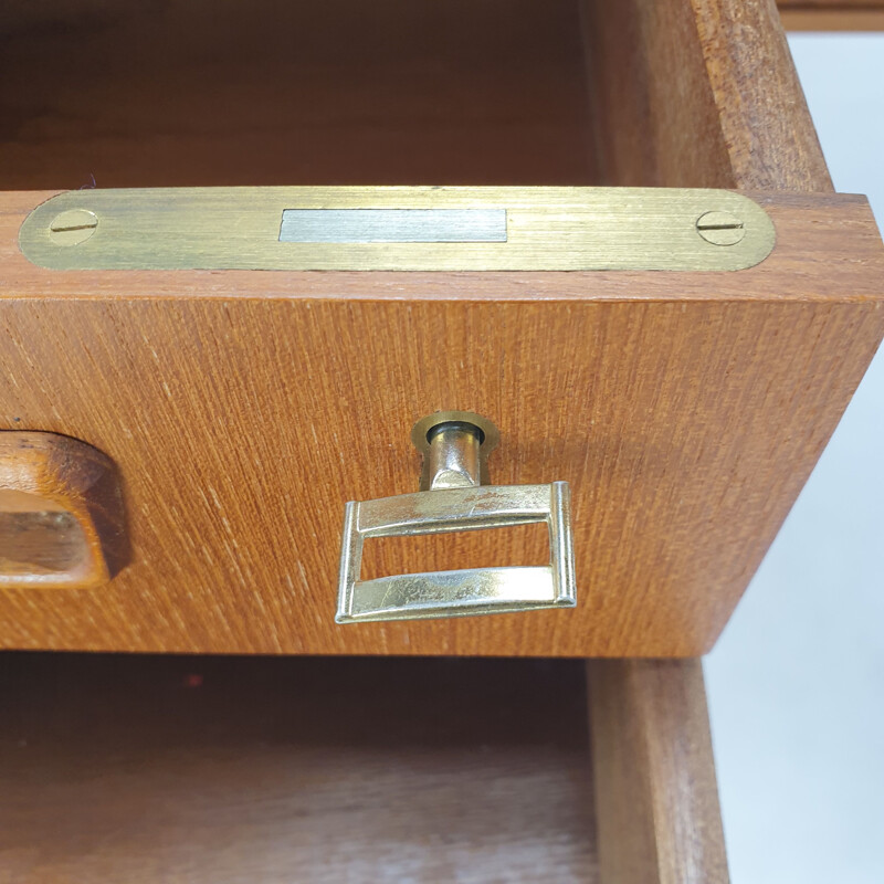 Danish vintage teak desk by Gunnar Nielsen Tibergaard, 1960s