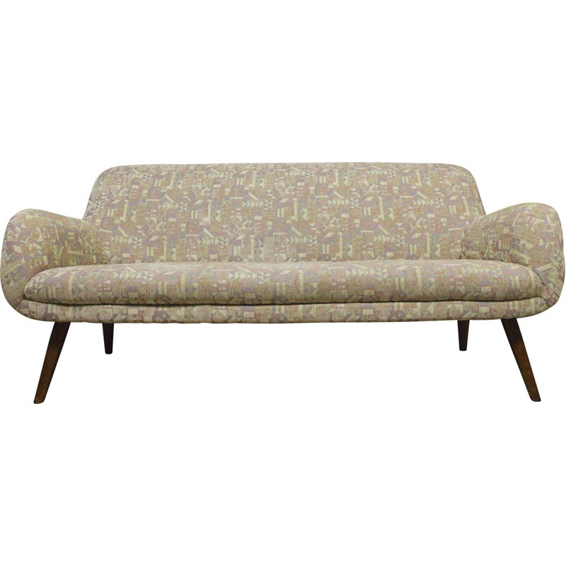 Vintage cocktail sofa with slanted legs, 1950s