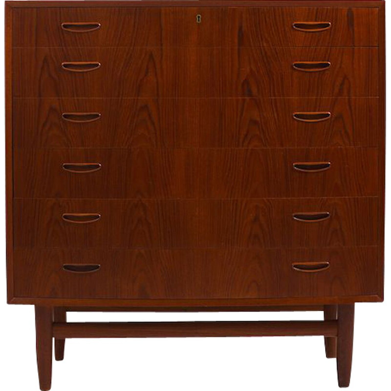 Mid century Danish curved teak chest of drawers, 1960s