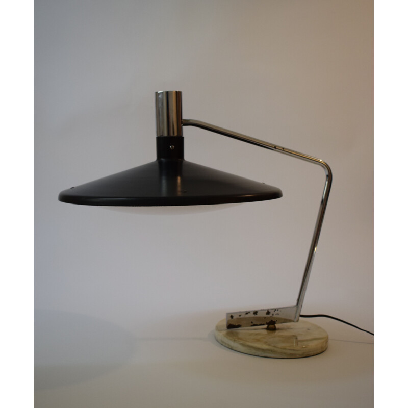 Lampe vintage avec base en marbre de Georges Frydman pour EFA, 1960