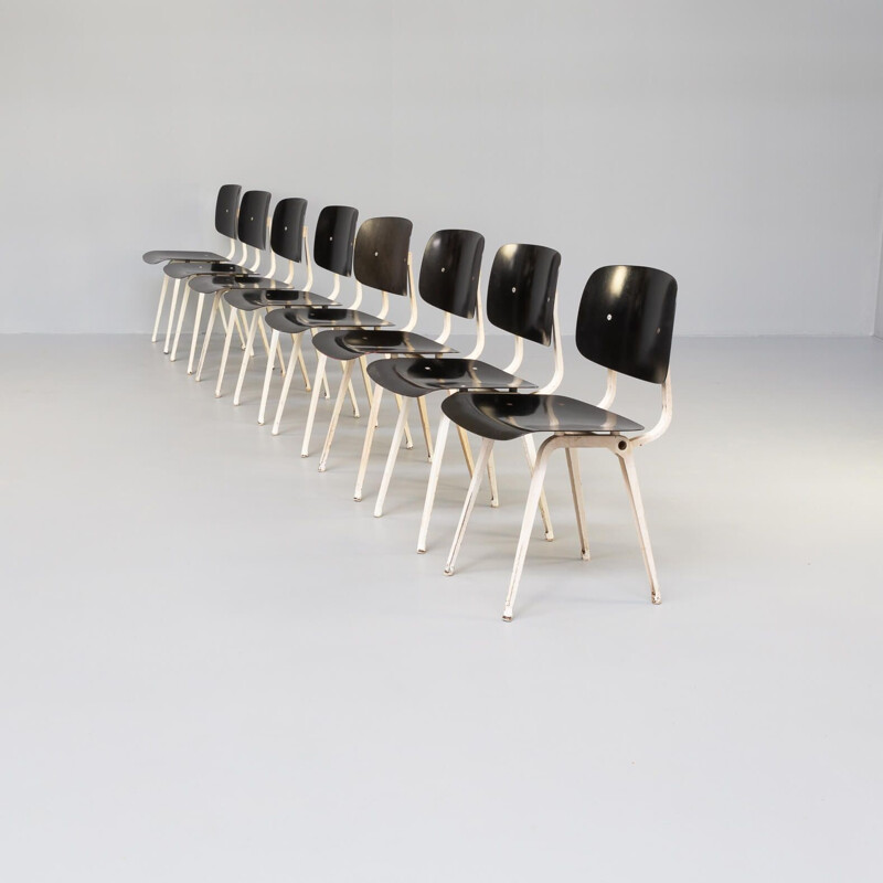 Ensemble de 8 chaises vintage "revolt" par Friso Kramer pour Ahrend de Cirkel