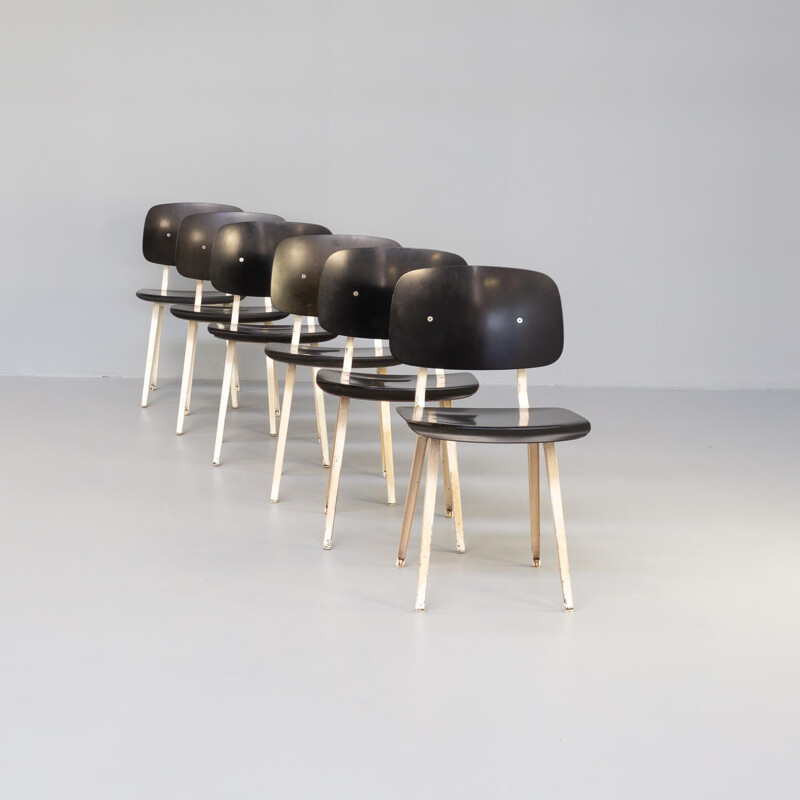 Set of 6 vintage "revolt" chairs by Friso Kramer for Ahrend de Cirkel
