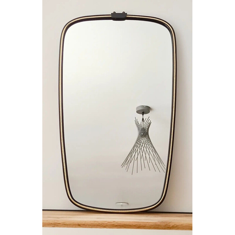 Vintage trapeze mirror