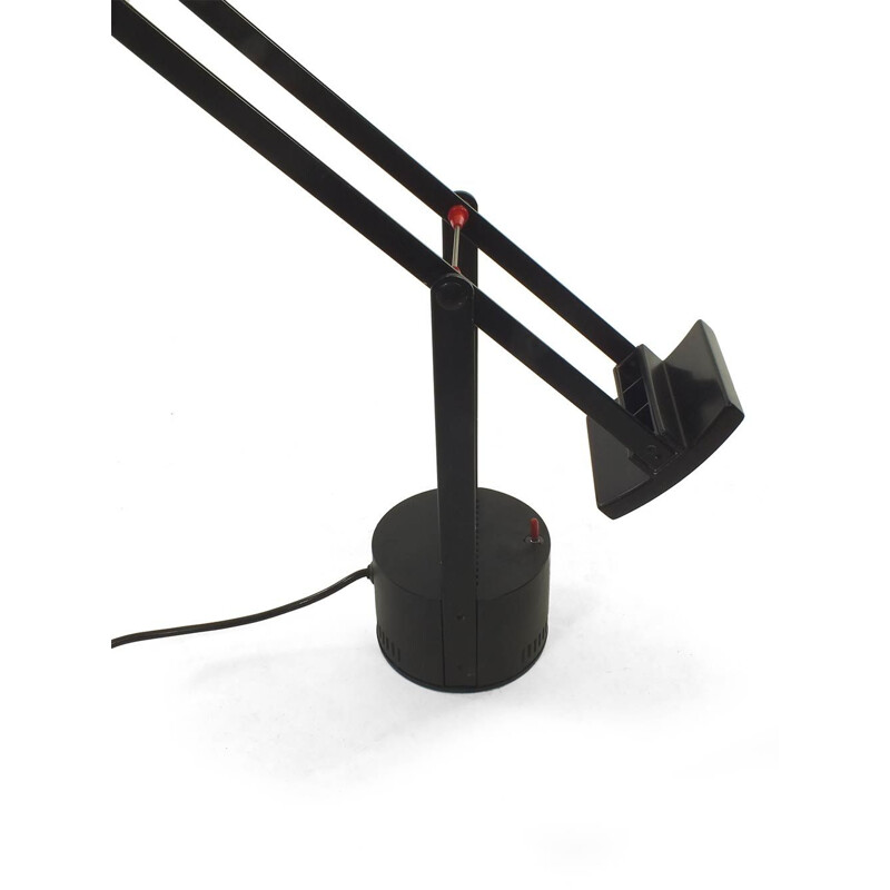 Lampe de bureau noire vintage Tizio 50 de R. Sapper pour Artemide
