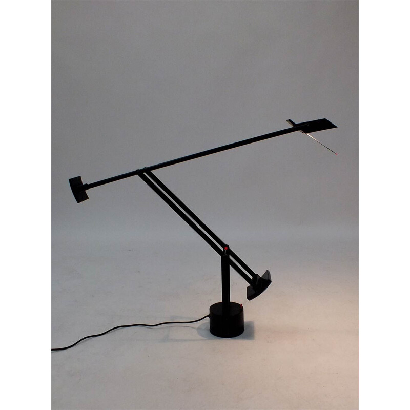 Lampe de bureau noire vintage Tizio 50 de R. Sapper pour Artemide