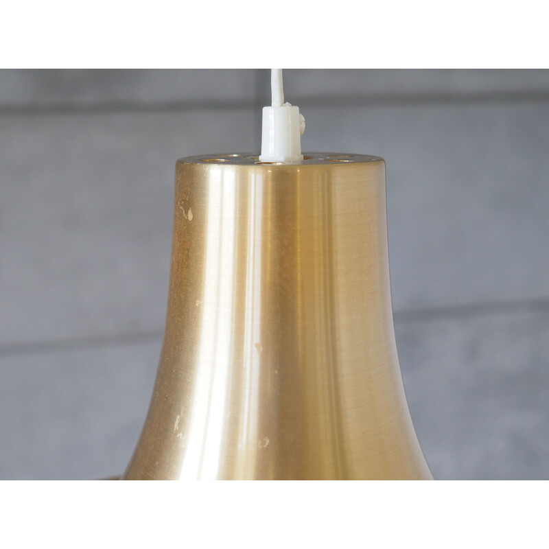 Vintage golden pendant lamp, Denmark 1970s