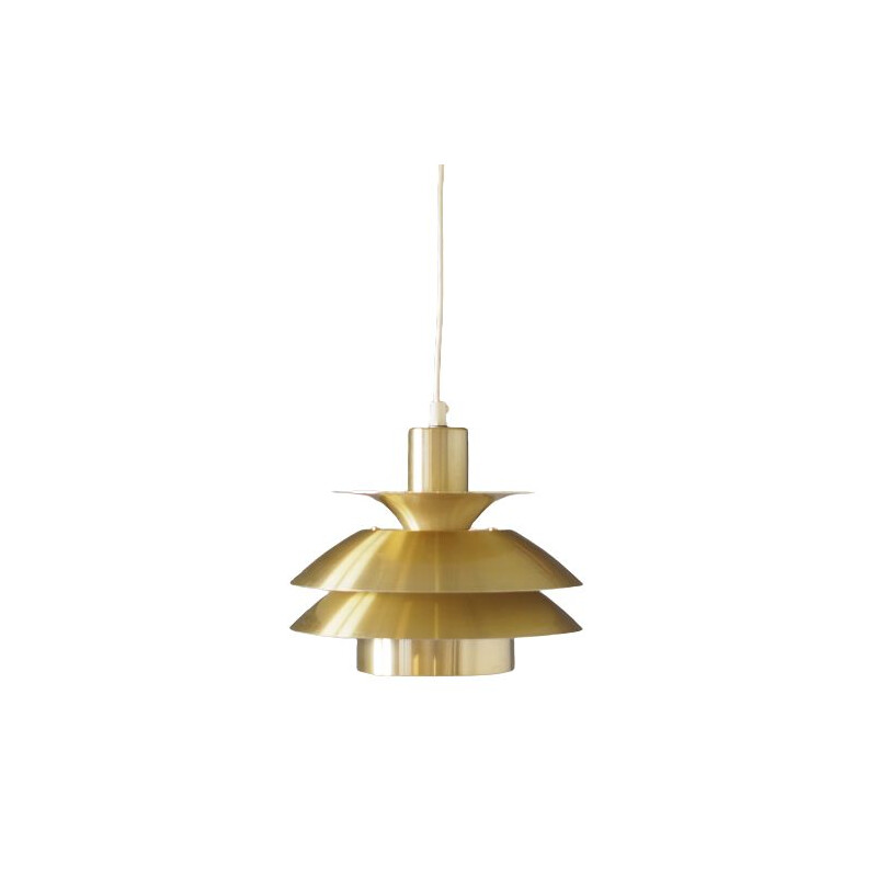 Vintage golden colour pendant lamp, Denmark 1970s