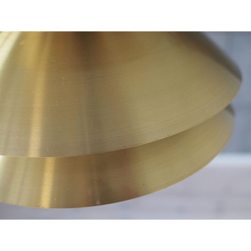 Vintage golden colour pendant lamp, Denmark 1970s