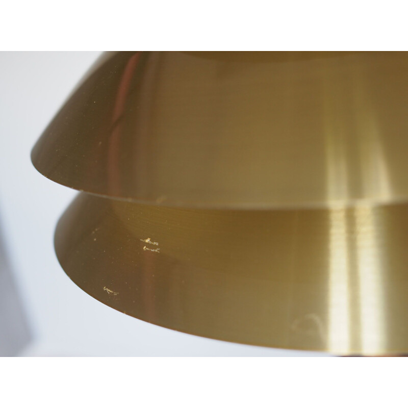 Vintage golden colour pendant lamp, Denmark 1970s