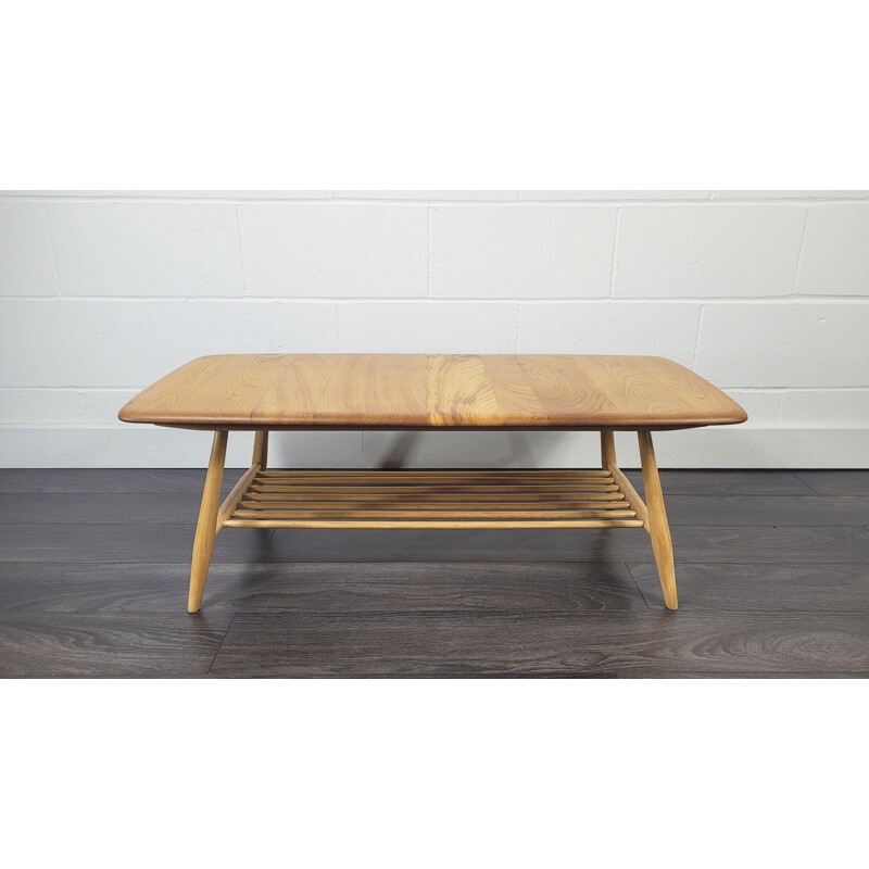 Vintage elmwood coffee table by Ercol, 1970s