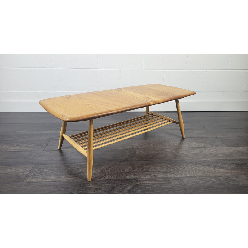 Vintage elmwood coffee table by Ercol, 1970s