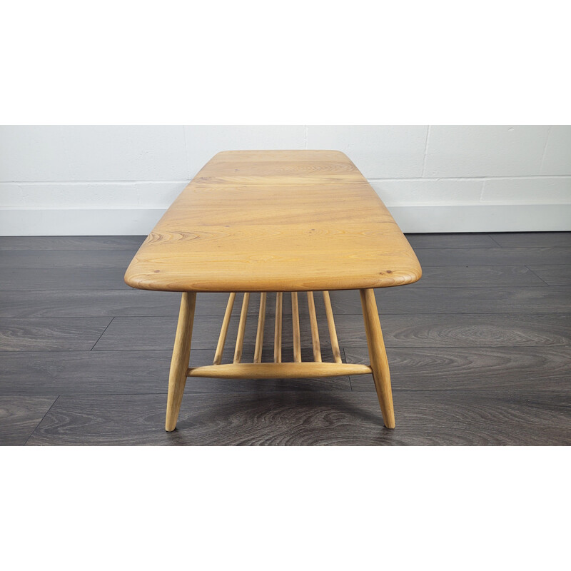 Vintage elmwood coffee table by Ercol, 1970s