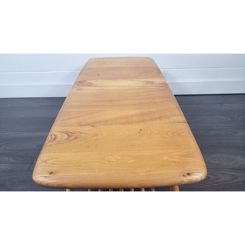 Vintage elmwood coffee table by Ercol, 1970s