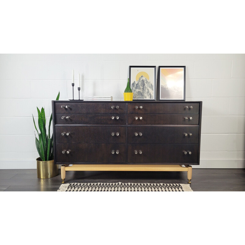 Vintage black double chest of drawers by G-Plan, 1960s