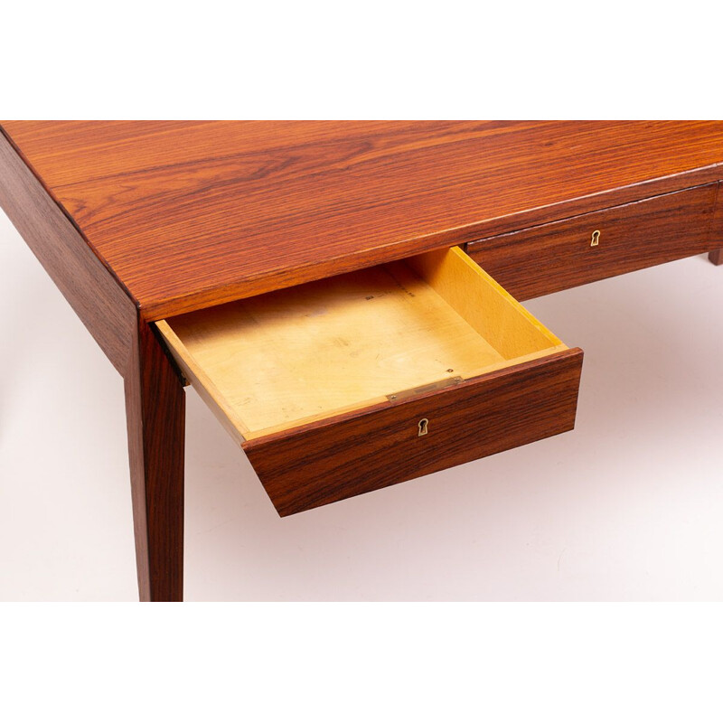 Vintage Danish freestanding writing desk by Severin Hansen for Haslev Mobelsnedkeri, 1960s