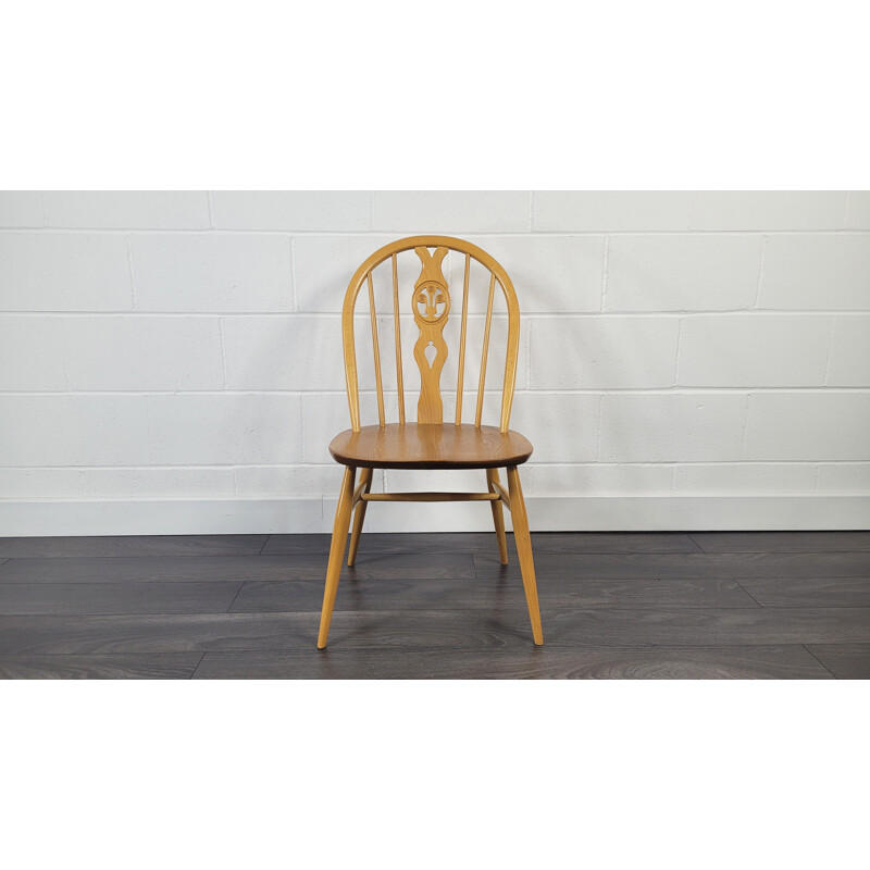 Vintage Fleur Windsor dining chair by Ercol, 1980s