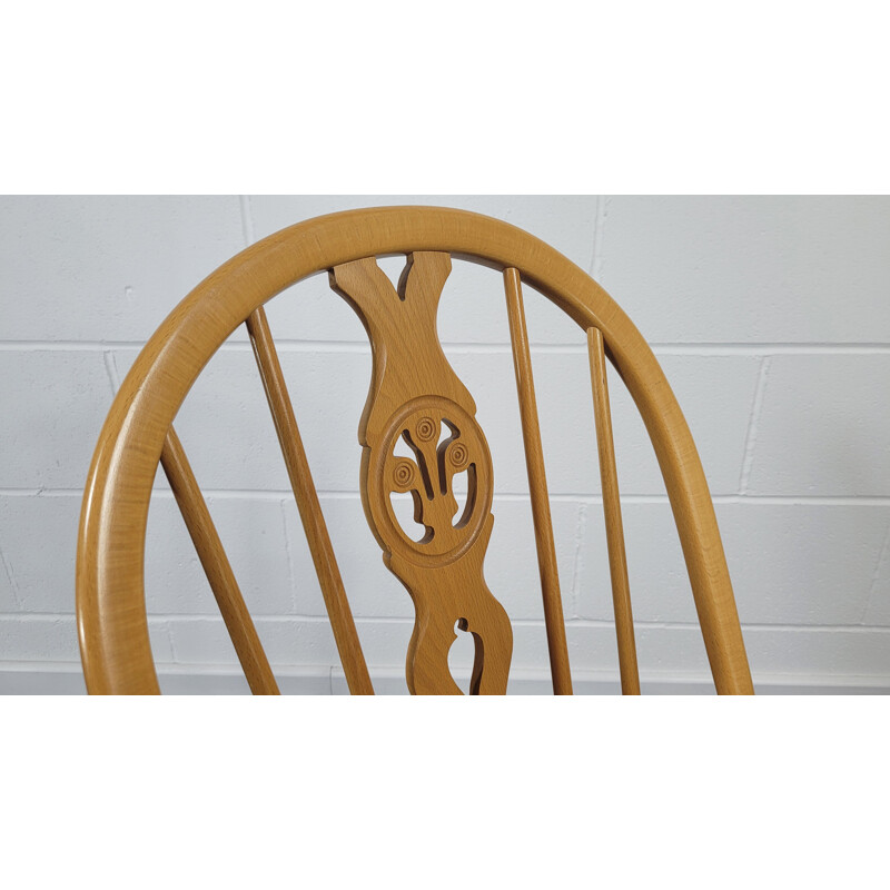 Vintage Fleur Windsor dining chair by Ercol, 1980s