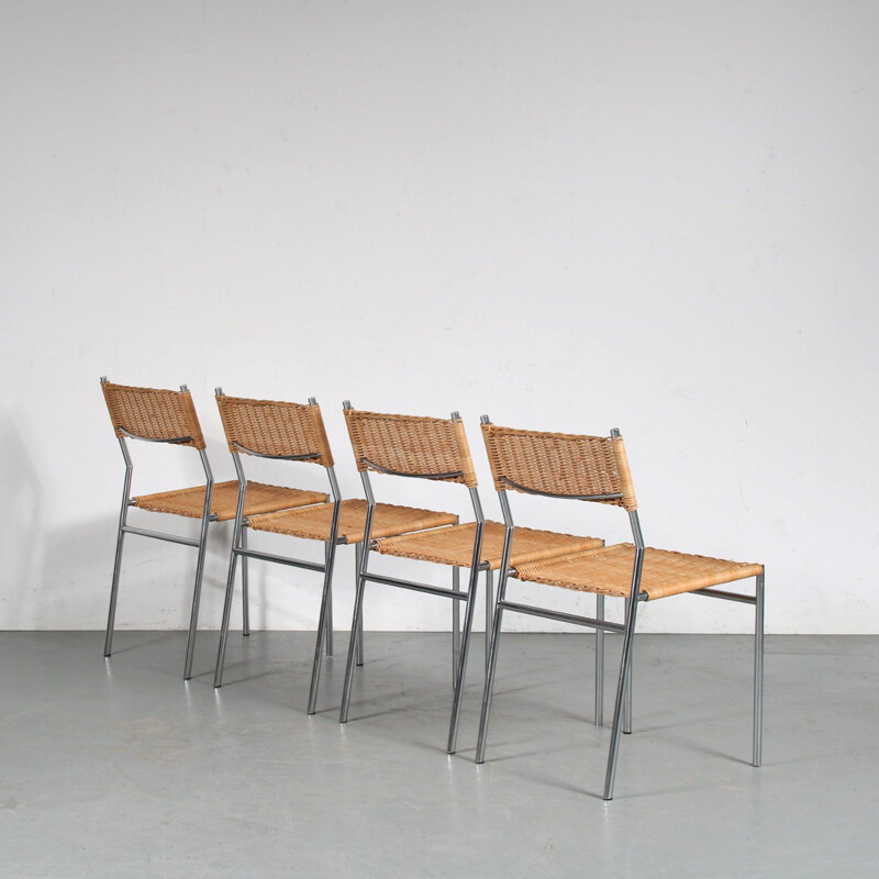 Ensemble de 4 chaises vintage de Martin Visser pour 't Spectrum, Pays-Bas 1960
