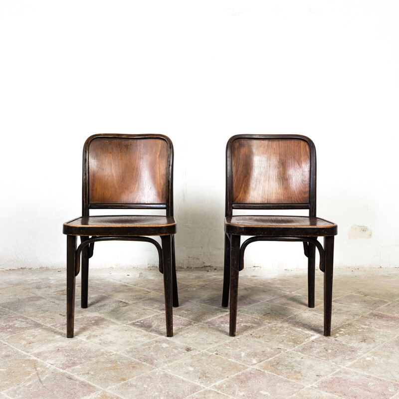 Paire de chaises vintage Thonet A 811 de Josef Hoffmann, 1930