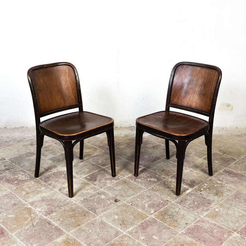 Paire de chaises vintage Thonet A 811 de Josef Hoffmann, 1930