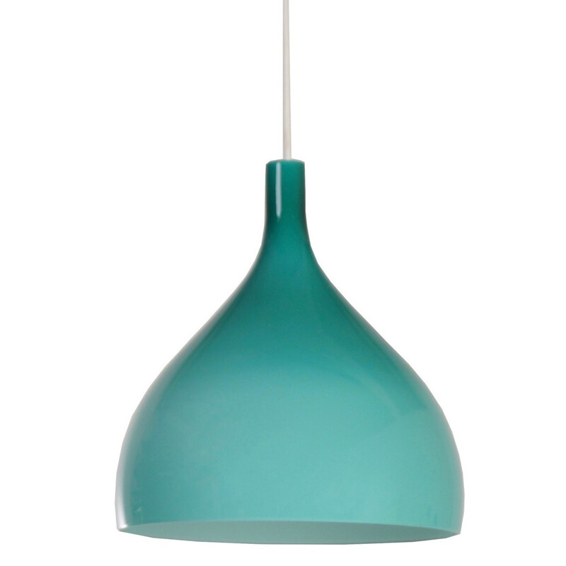 Lámpara colgante Venini de cristal de Murano verde, Paolo VENINI - 1960