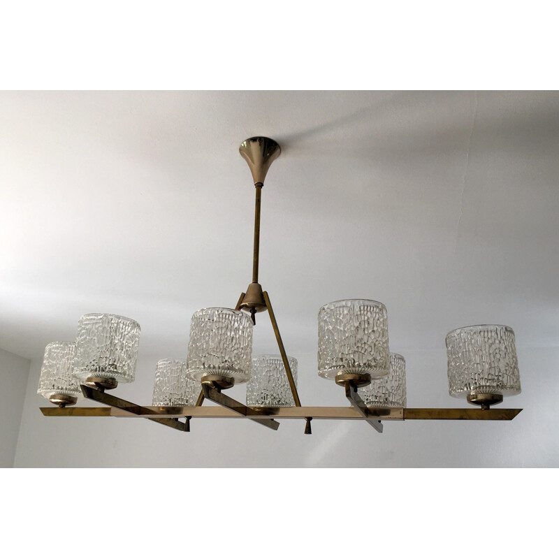 Vintage 8-light chandelier, 1960