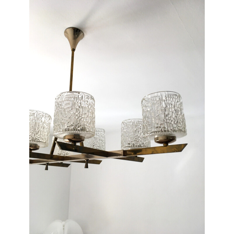 Vintage 8-light chandelier, 1960