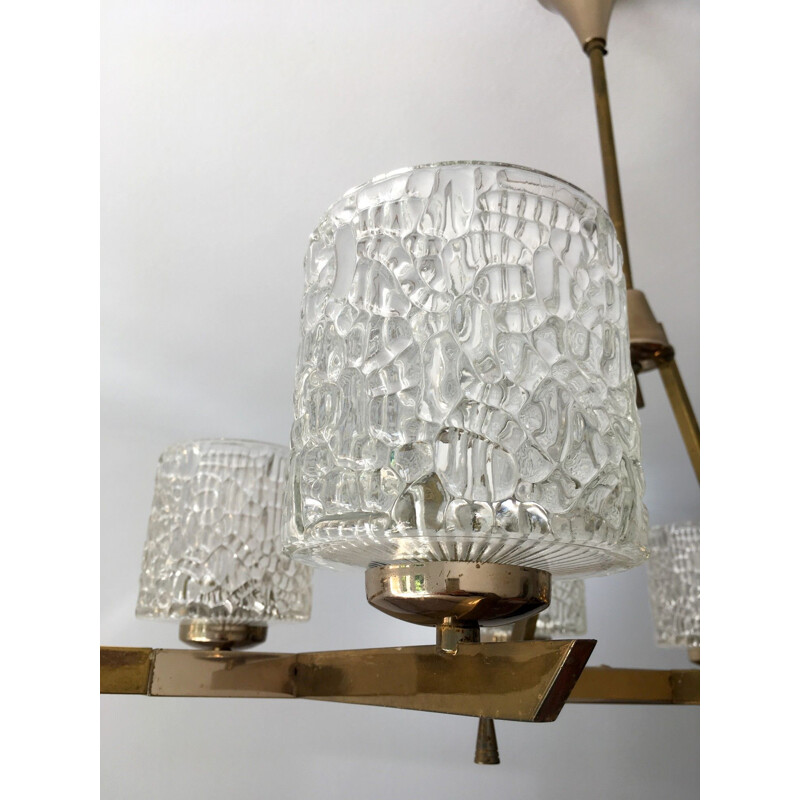 Vintage 8-light chandelier, 1960