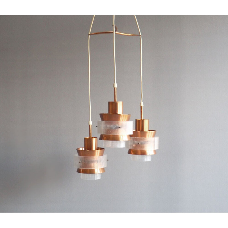 Danish copper pendant lamp - 1960s