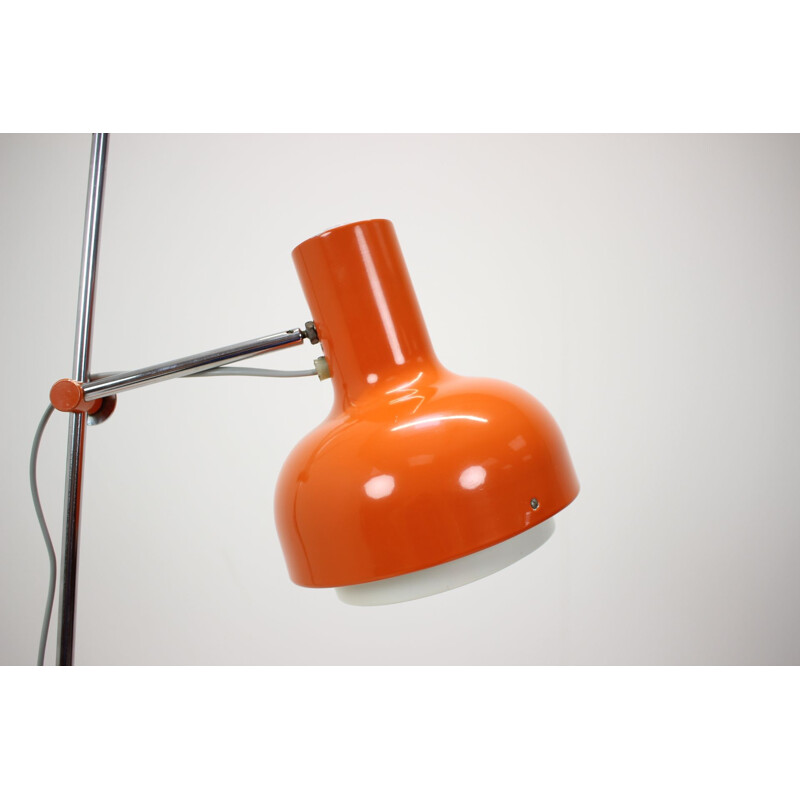 Vintage adjustable floor lamp in lacquered metal by Josef Hurka for Napako, Czechoslovakia 1960