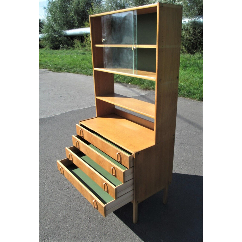 Vintage bookcase partially glazed by B. Fridhagen for Bodafors, Sweden 1960