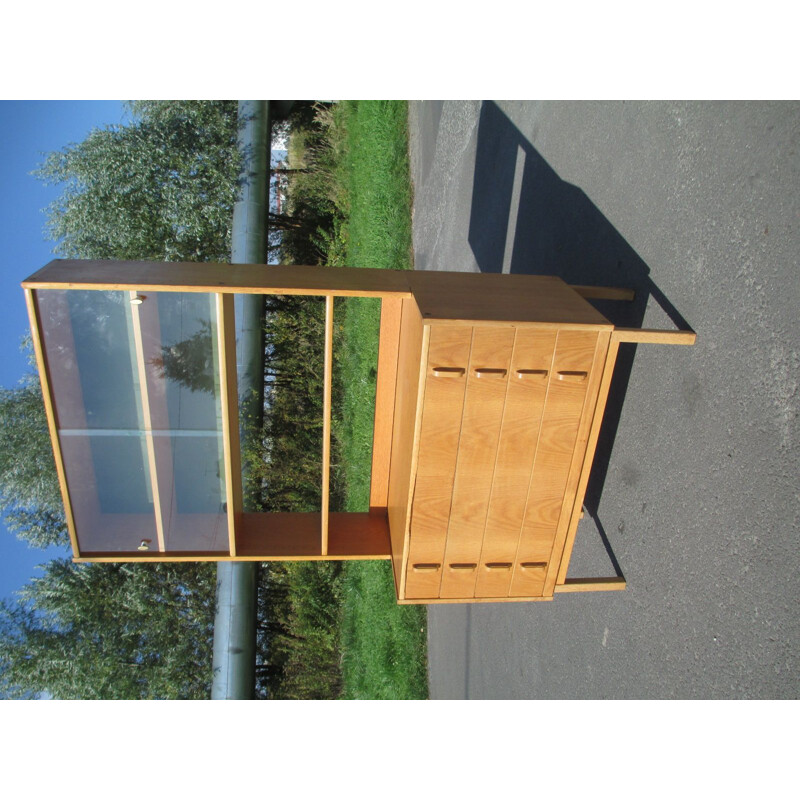 Vintage bookcase partially glazed by B. Fridhagen for Bodafors, Sweden 1960