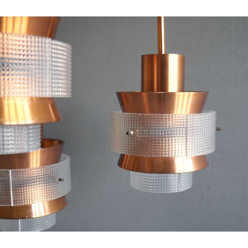 Danish copper pendant lamp - 1960s