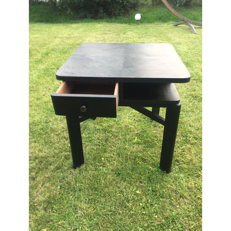 Pair of vintage armchairs and a table by Josef Hoffmann for Thonet