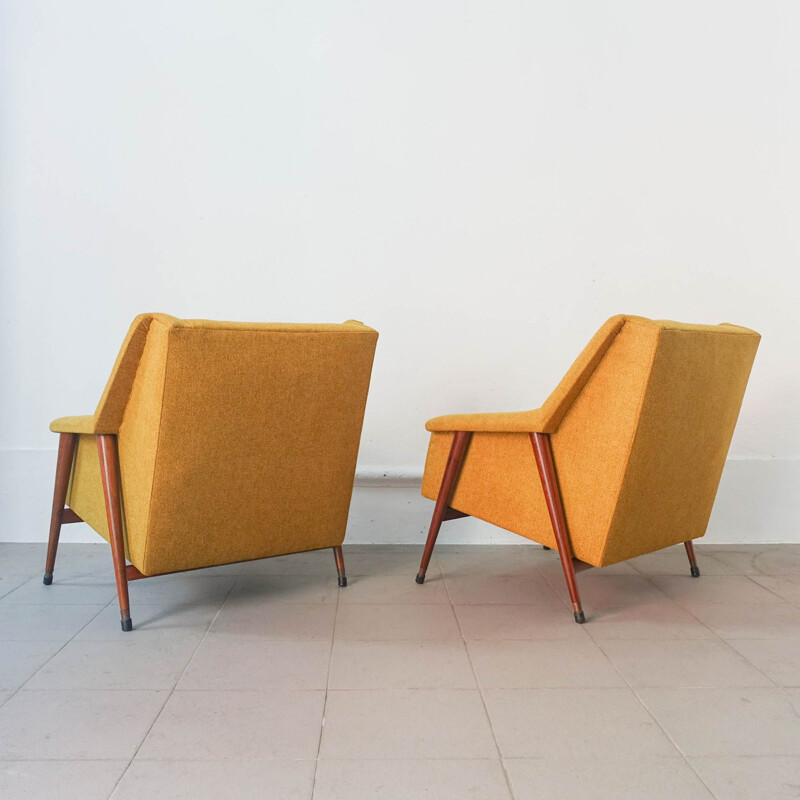 Pair of vintage wooden armchairs by José Espinho for Olaio, Portugal 1959